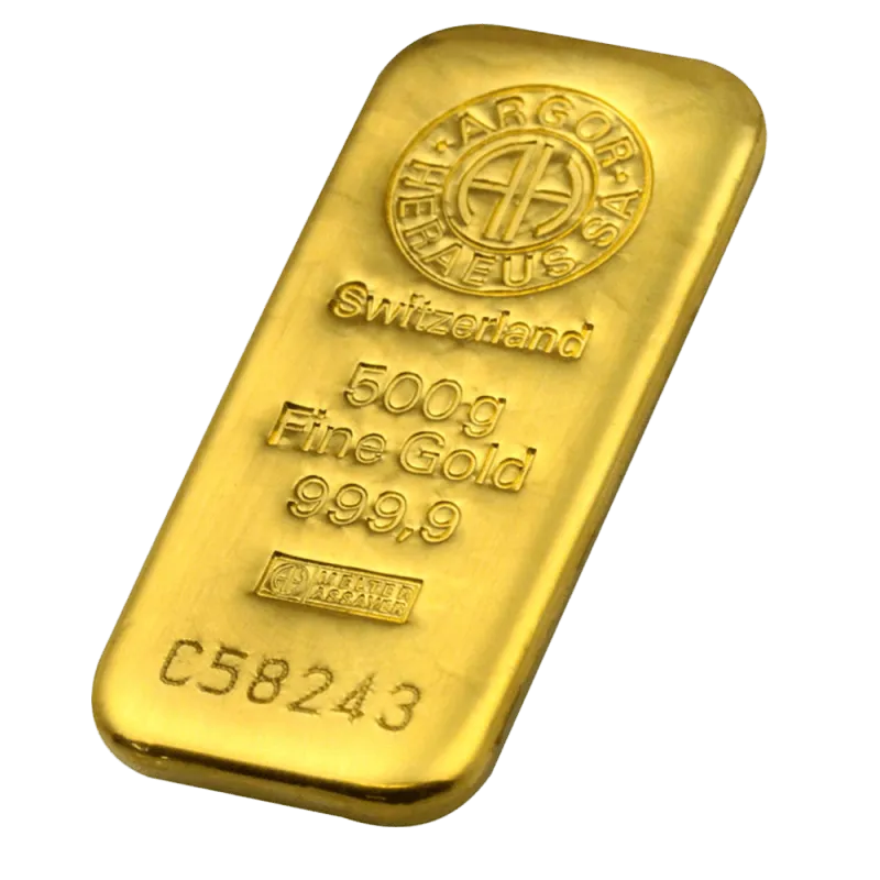 500g investiční zlatý slitek | Argor-Heraeus