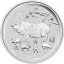 Stříbrná investiční mince Rok Vepře 2 Oz | Lunar II | 2019