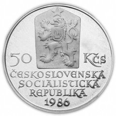 Strieborná minca 50 Kčs Bratislava | 1986 | Proof