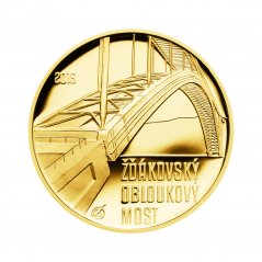 Zlatá minca 5000 Kč Žďákovský obloukový most | 2015 | Standard