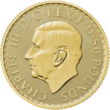 Zlatá investiční mince Britannia 1/2 Oz | Charles III | 2025