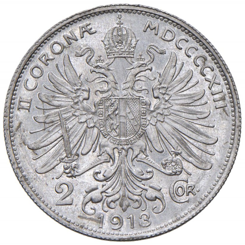 Silver coin 2 Corona Franz-Joseph I. | Austrian mintage | 1913