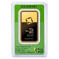100g Gold Bar | Valcambi | Green Gold