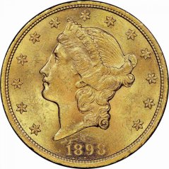 Gold coin 20 Dollar American Double Eagle | Liberty Head | 1898