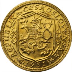 Gold coin St. Wenceslas 1 Ducat | 1931