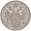 Silver coin 1 tolar Franz-Joseph I. | Austrian mintage | 1852 A | Left head