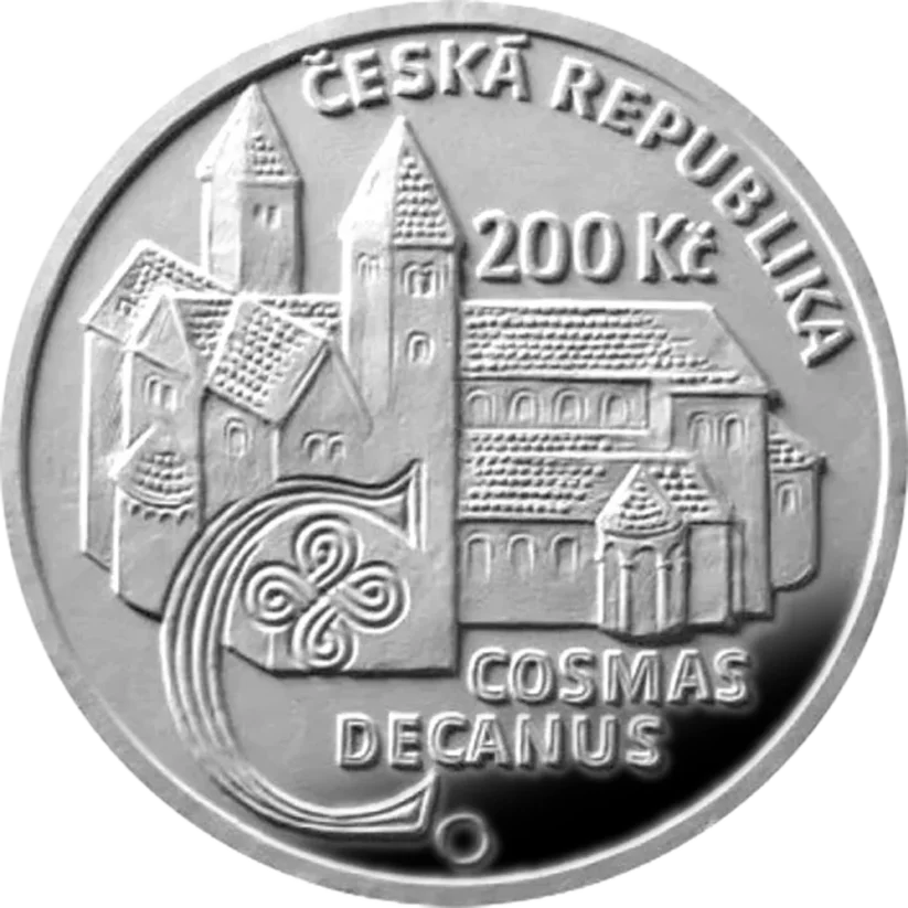 Stříbrná mince 200 Kč Kronikář Kosmas | 2025 | Proof