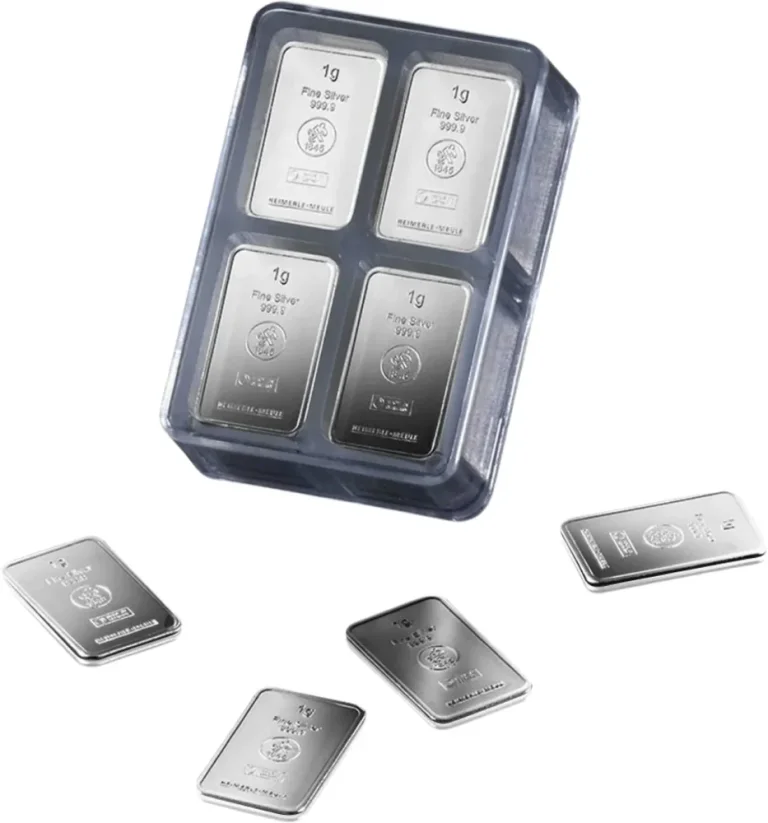 100 x 1g Heimerle + Meule | Unity bar Collection | ezüsttábla