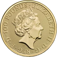 Zlatá investiční mince Unicorn 1 Oz | Queens Beasts | 2018