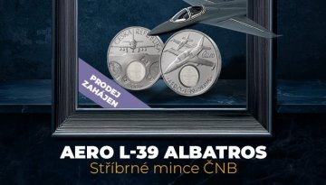 Strieborná pamätná minca ČNB Cvičný letoun Aero L-39 Albatros