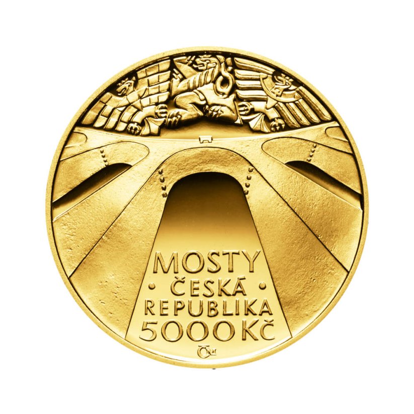 Zlatá mince 5000 Kč Železniční most v Žampachu | 2013 | Standard