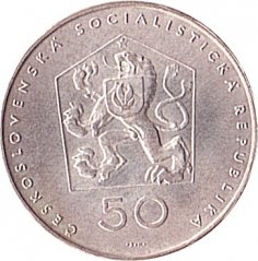 Stříbrná mince 50 Kčs 50 let KSČ | 1971 | Standard