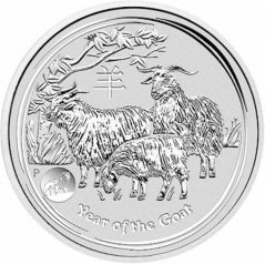 Stříbrná investiční mince Rok Kozy 10 Oz | Lunar II | 2015