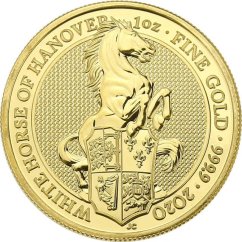 Zlatá investičná minca White Horse 1/4 Oz | Queens Beasts | 2020