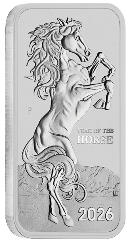 Stříbrná investiční mince Horse Rectangular 1 Oz | 2026