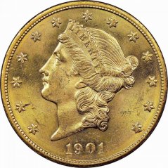 Zlatá mince 20 Dollar American Double Eagle | Liberty Head | 1901