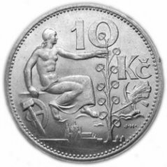 Stříbrná mince 10 Kč | 1933