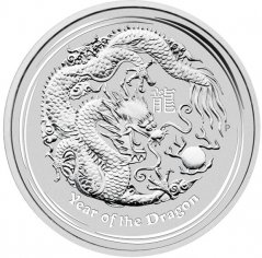 Stříbrná investiční mince Rok Draka 5 Oz | Lunar II | 2012