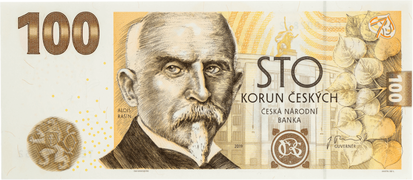 Commemorative 100 CZK banknote to build the Czechoslovak currency| 2019 | Alois Rašín