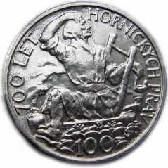 Stříbrná mince 100 Kč | 1949 | 700 let hornických práv v Jihlavě
