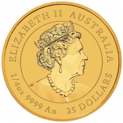 Zlatá investičná minca Rok Králika 1/4 Oz | Lunar III | 2023