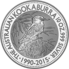 Strieborná investičná minca Kookaburra 1 Oz | 2015 | 25 ANNIVERSARY