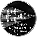 Strieborná minca 200 Kč Vylodění spojenců v Normandii | 1994 | Standard