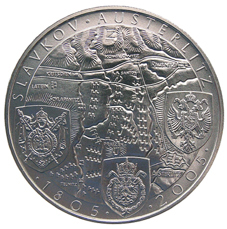 Strieborná minca 200 Kč Bitva u Slavkova | 2005 | Proof