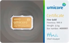 2,5g Umicore | aranylap