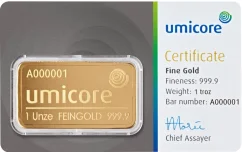 31,1g investiční zlatý slitek | Umicore