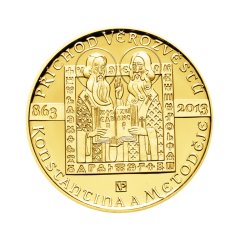 Zlatá minca 10000 Kč Příchod věrozvěstů Konstantina a Metoděje | 2013 | Proof