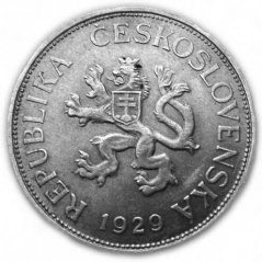 Stříbrná mince 5 Kč | 1928
