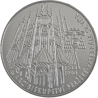 Stříbrná mince 200 Kč Založení pražského arcibiskupství | 1994 | Standard