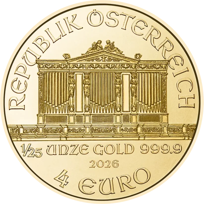 Gold coin Vienna Philharmonic 1/25 oz | 2026
