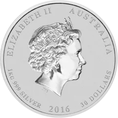 Stříbrná investiční mince Rok Opice 1 Kg | Lunar II | 2016