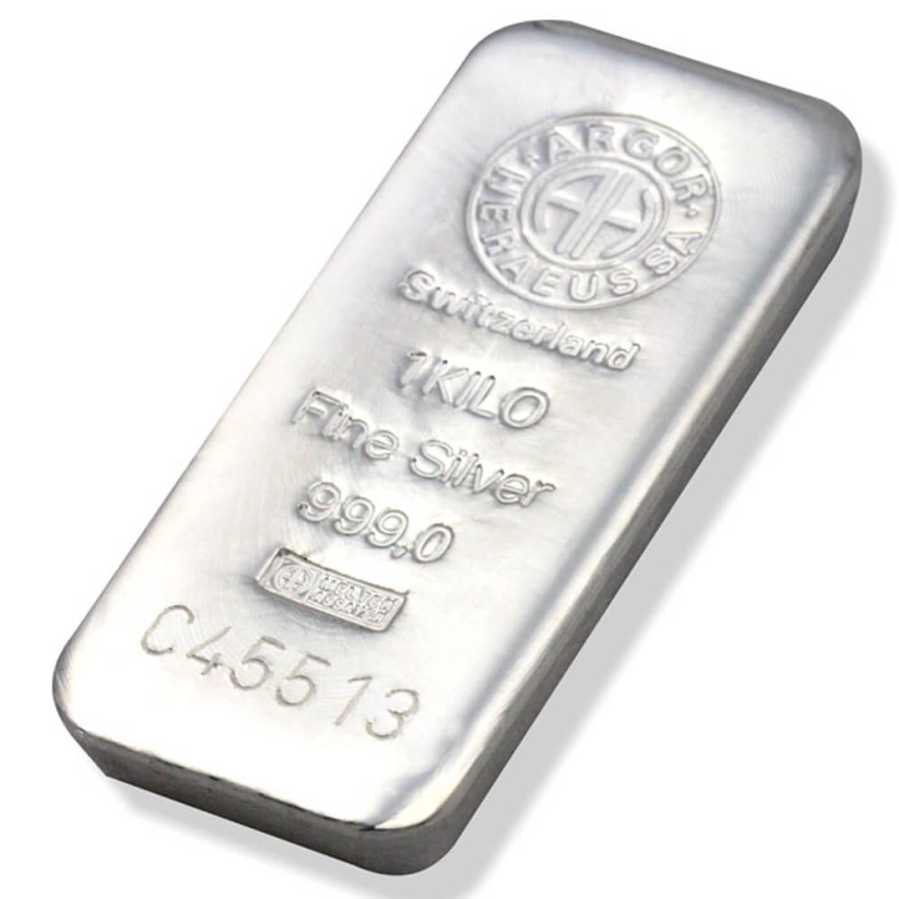1000g investiční stříbrný slitek | Argor-Heraeus
