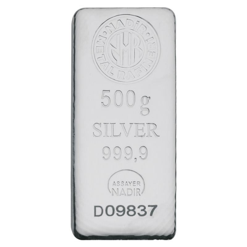 500g Silver Bar | Nadir Metal Rafineri