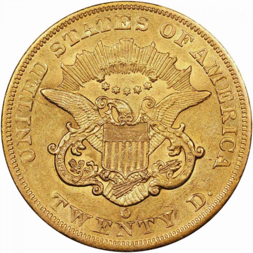 Gold coin 20 Dollar American Double Eagle | Liberty Head | 1860