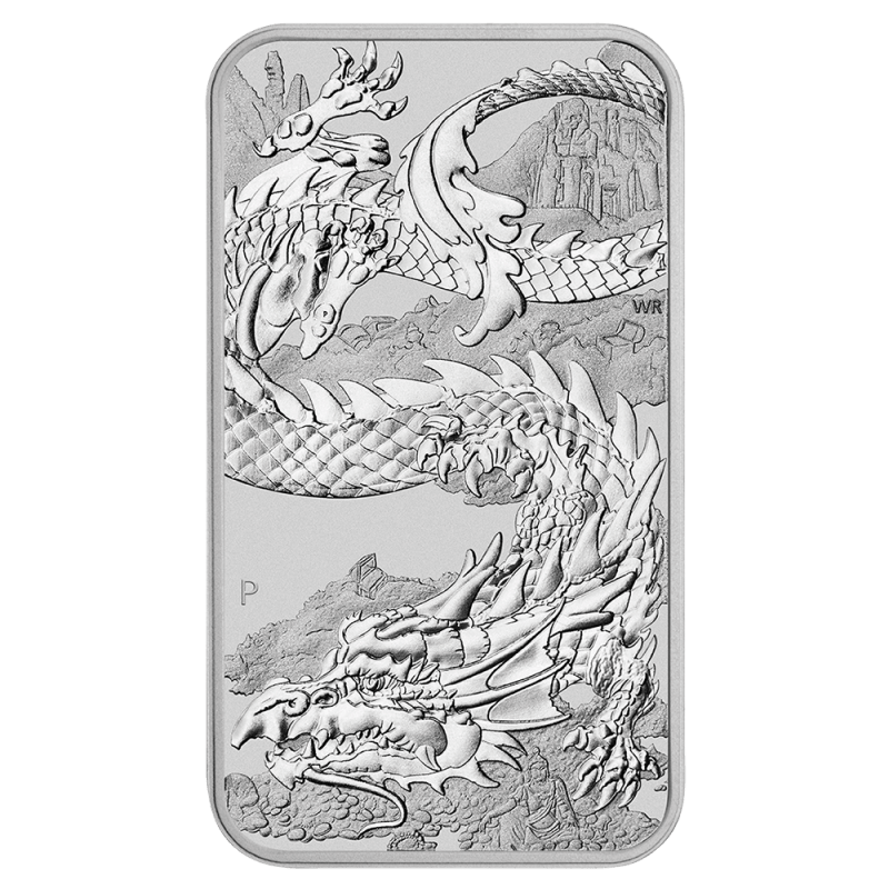 Stříbrná investiční mince Dragon Rectangular 1 Oz | 2023