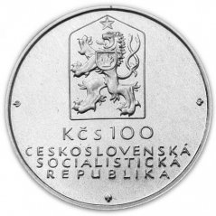 Stříbrná mince 100 Kčs Koněspřežná železnice | 1982 | Standard
