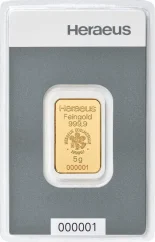 5g investiční zlatý slitek | Heraeus