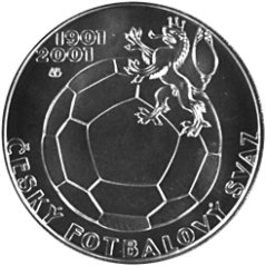 Strieborná minca 200 Kč Založení Českého fotbalového svazu | 2001 | Proof