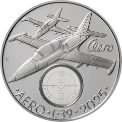Stříbrná mince 500 Kč Cvičný letoun Aero L-39 Albatros | 2025 | Standard