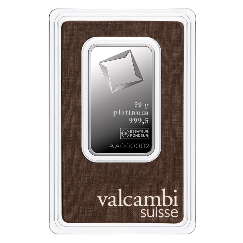 50g investiční platinový slitek | Valcambi