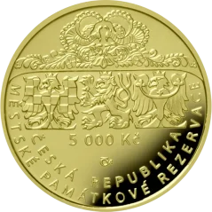 Zlatá minca 5000 Kč Mesto Štramberk | 2025 | Proof