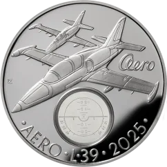 Stříbrná mince 500 Kč Cvičný letoun Aero L-39 Albatros | 2025 | Proof