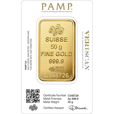 50g PAMP Fortuna | aranytömb