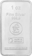 31,1g srebrna sztabka | Heimerle + Meule