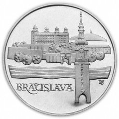 Strieborná minca 50 Kčs Bratislava | 1986 | Proof