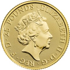 Zlatá investiční mince White Lion 1/4 Oz | Queens Beasts | 2020
